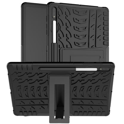 For Samsung Galaxy Tab S9+ Tire Texture TPU + PC Tablet Case(Black) by bashfashion