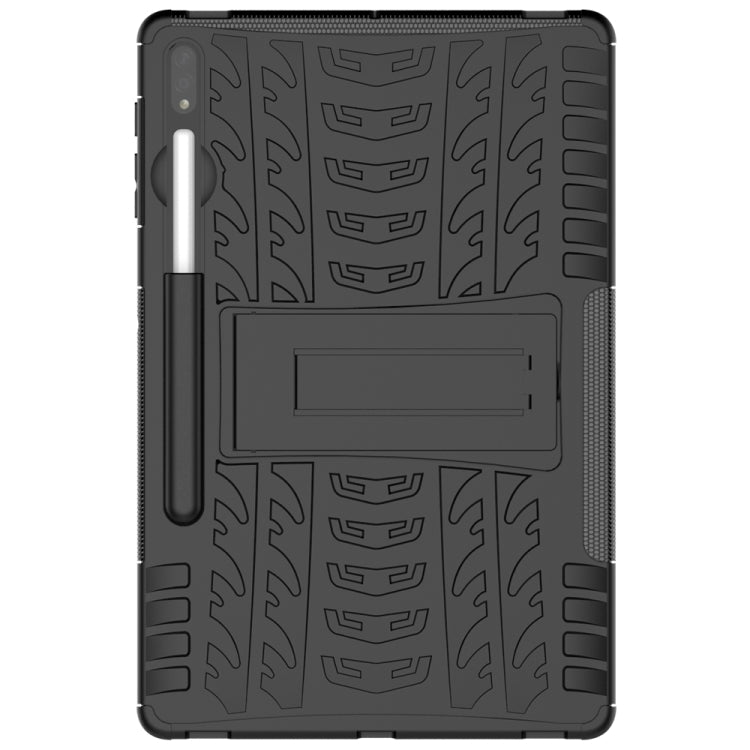 For Samsung Galaxy Tab S9+ Tire Texture TPU + PC Tablet Case(Black) by bashfashion