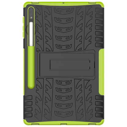 For Samsung Galaxy Tab S9+ Tire Texture TPU + PC Tablet Case(Green) by bashfashion