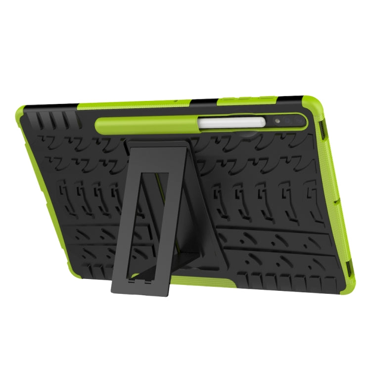 For Samsung Galaxy Tab S9+ Tire Texture TPU + PC Tablet Case(Green) by bashfashion