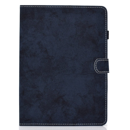 For Samsung Galaxy Tab A11 / A9 Marble Style Cloth Texture Smart Leather Tablet Case(Dark Blue) by bashfashion