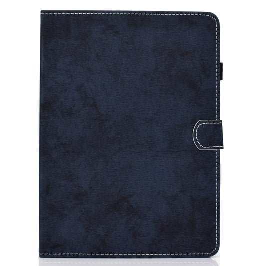 For Samsung Galaxy Tab A11 / A9 Marble Style Cloth Texture Smart Leather Tablet Case(Dark Blue) by bashfashion