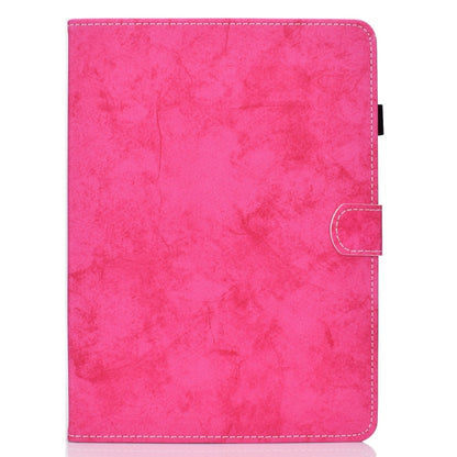 For Samsung Galaxy Tab A11+ / A9+ Marble Style Cloth Texture Smart Leather Tablet Case(Rose Red) by bashfashion