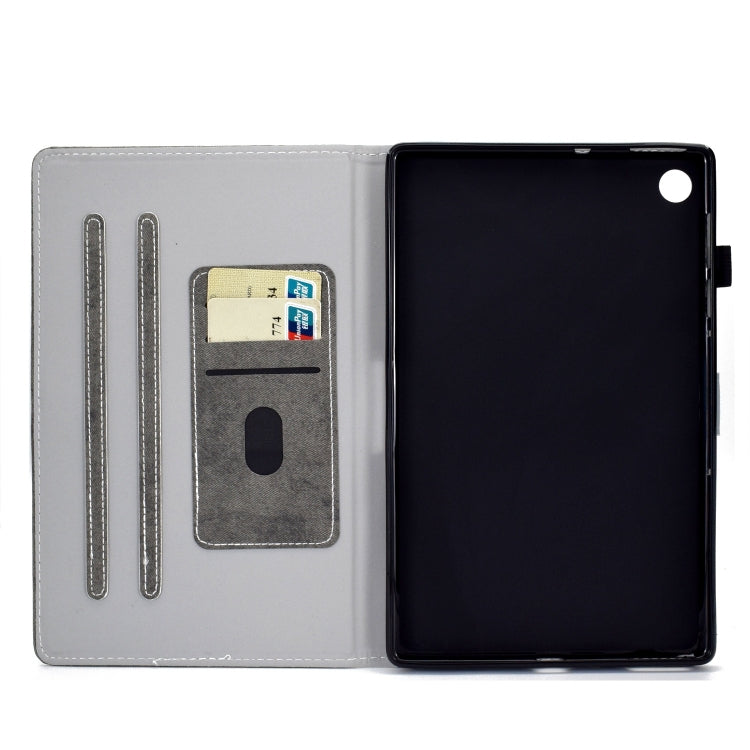 For Samsung Galaxy Tab A11+ / A9+ Marble Style Cloth Texture Smart Leather Tablet Case(Grey) by bashfashion