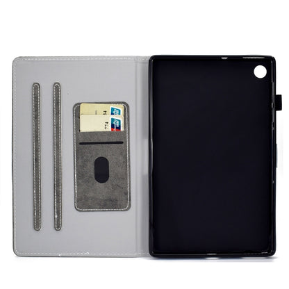 For Samsung Galaxy Tab A11+ / A9+ Marble Style Cloth Texture Smart Leather Tablet Case(Grey) by bashfashion