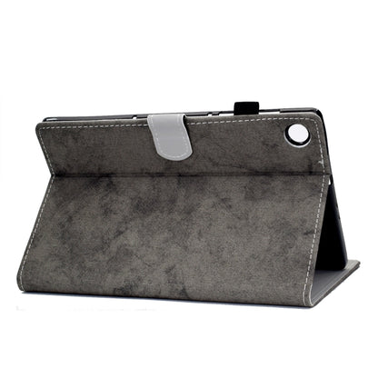 For Samsung Galaxy Tab A11+ / A9+ Marble Style Cloth Texture Smart Leather Tablet Case(Grey) by bashfashion