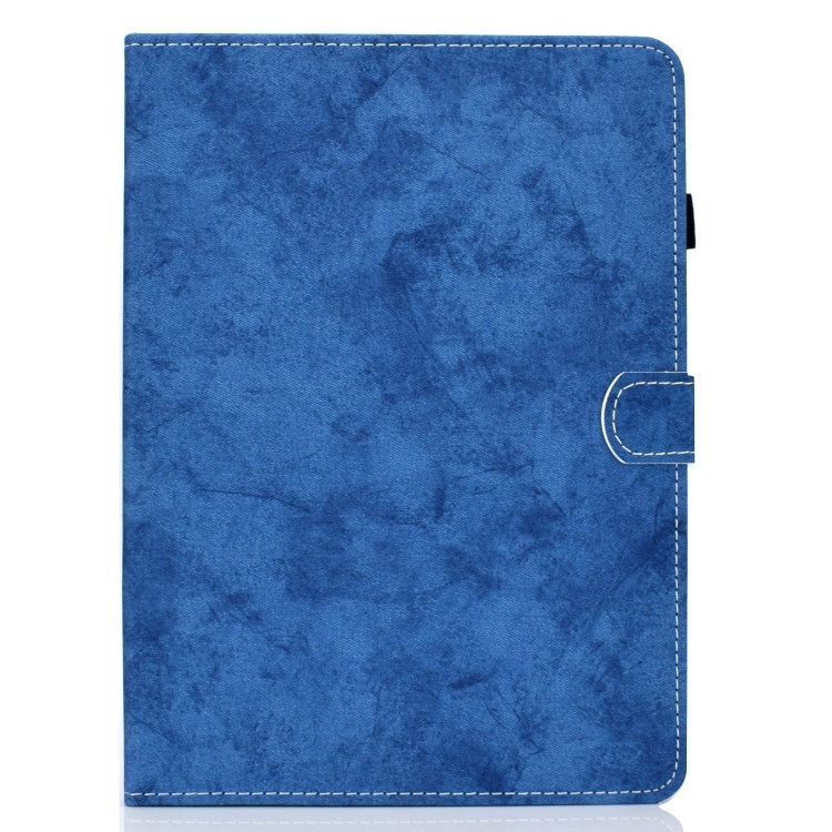 For Samsung Galaxy Tab A11+ / A9+ Marble Style Cloth Texture Smart Leather Tablet Case(Blue) by bashfashion