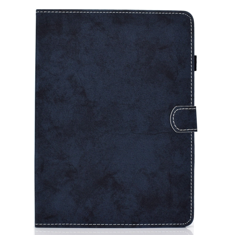 For Samsung Galaxy Tab A11+ / A9+ Marble Style Cloth Texture Smart Leather Tablet Case(Dark Blue) by bashfashion