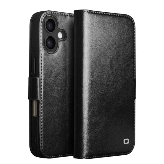 For iPhone 17 QIALINO Classic 103 Buckle Genuine Leather Phone Case(Black) by QIALINO