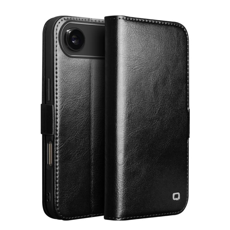 For iPhone Air QIALINO Classic 103 Buckle Genuine Leather Phone Case(Black) by QIALINO