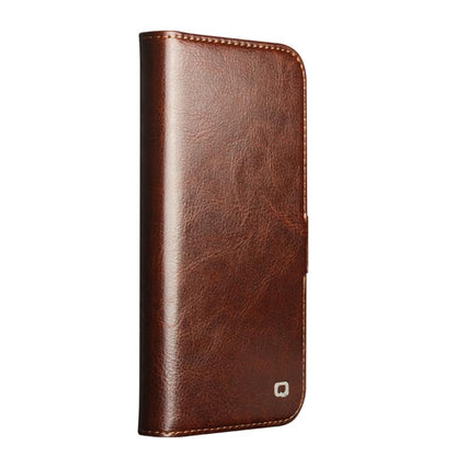 For iPhone Air QIALINO Classic 103 Buckle Genuine Leather Phone Case(Brown) by QIALINO