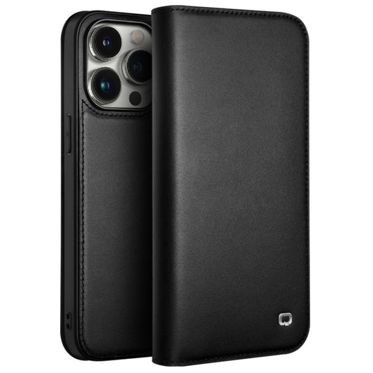 For iPhone 15 Pro QIALINO Classic Gen2 Genuine Leather Phone Case(Black) by QIALINO