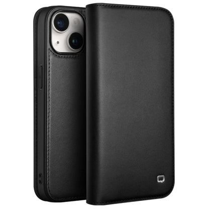 For iPhone 15 Plus QIALINO Classic Gen2 Genuine Leather Phone Case(Black) by QIALINO