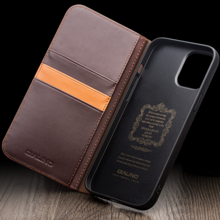 For iPhone 15 Plus QIALINO Classic Gen2 Genuine Leather Phone Case(Black) by QIALINO