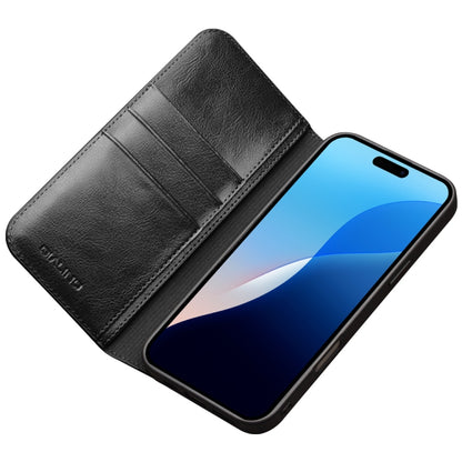 For iPhone 16 Pro QIALINO Classic Genuine Leather Phone Case(Black) by QIALINO