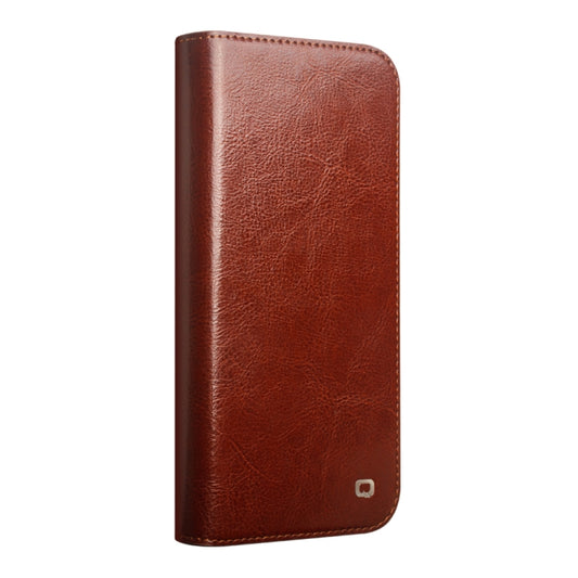 For iPhone 16 Plus QIALINO Classic Genuine Leather Phone Case(Brown) by QIALINO