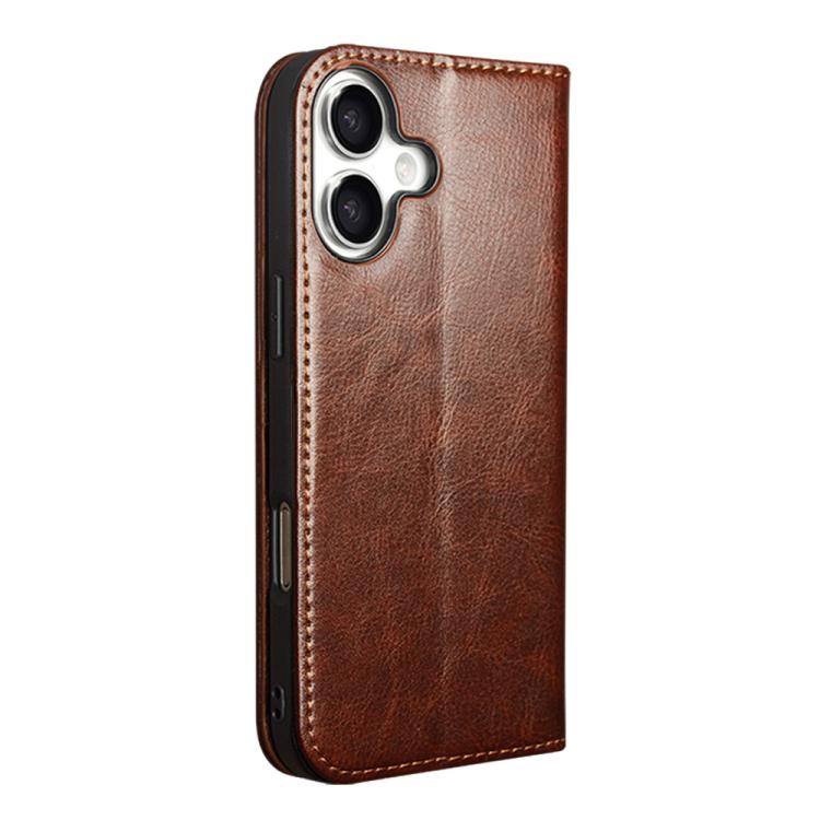 For iPhone 17 QIALINO Classic Genuine Leather Phone Case(Brown) by QIALINO