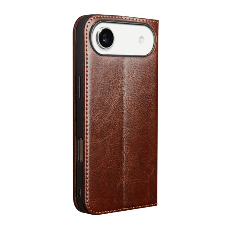 For iPhone 17 Air QIALINO Classic Genuine Leather Phone Case(Brown) by QIALINO