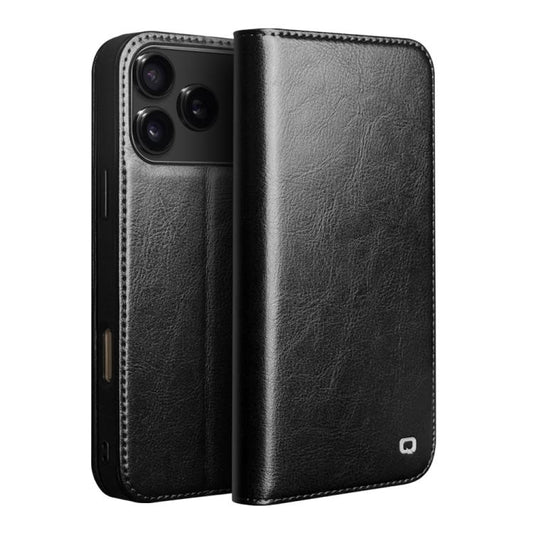 For iPhone 17 Pro QIALINO Classic Genuine Leather Phone Case(Black) by QIALINO
