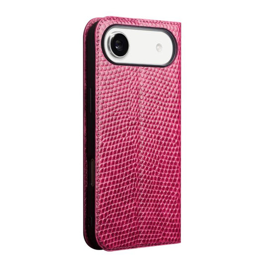 For iPhone Air QIALINO Little Crocodile Texture Genuine Leather Phone Case(Rose Red) by QIALINO
