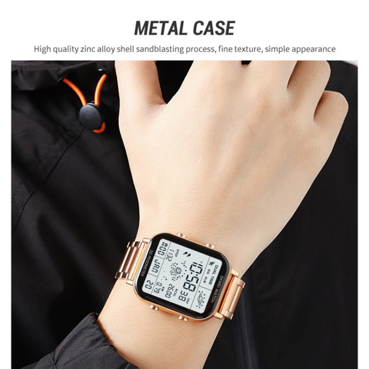 SKMEI 1888 Multifunctional Men 30M Waterproof Sports Stainless Steel Digital Wrist Watch(Rose Gold) by SKMEI