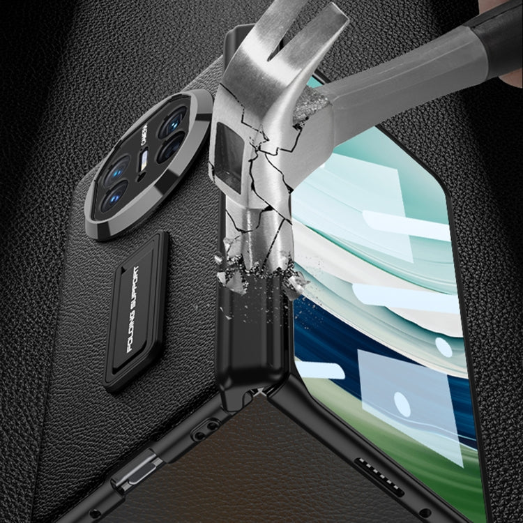 For Huawei Mate X5 GKK Magnetic Hinge Flip Leather Phone Case with Holder(Silver) by GKK