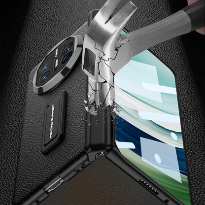 For Huawei Mate X5 GKK Magnetic Hinge Flip Leather Phone Case with Holder(Silver) by GKK