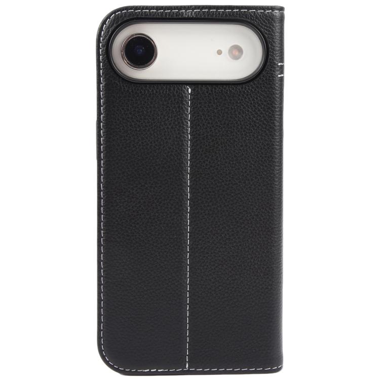 For iPhone Air GEBEI Top-grain Horizontal Flip Leather Phone Case(Black) by GEBEI