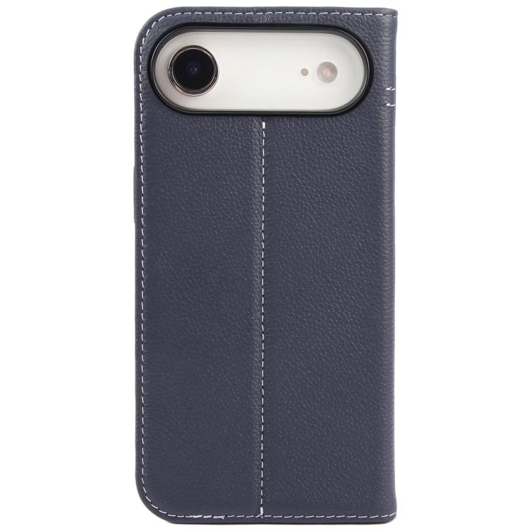For iPhone Air GEBEI Top-grain Horizontal Flip Leather Phone Case(Blue) by GEBEI