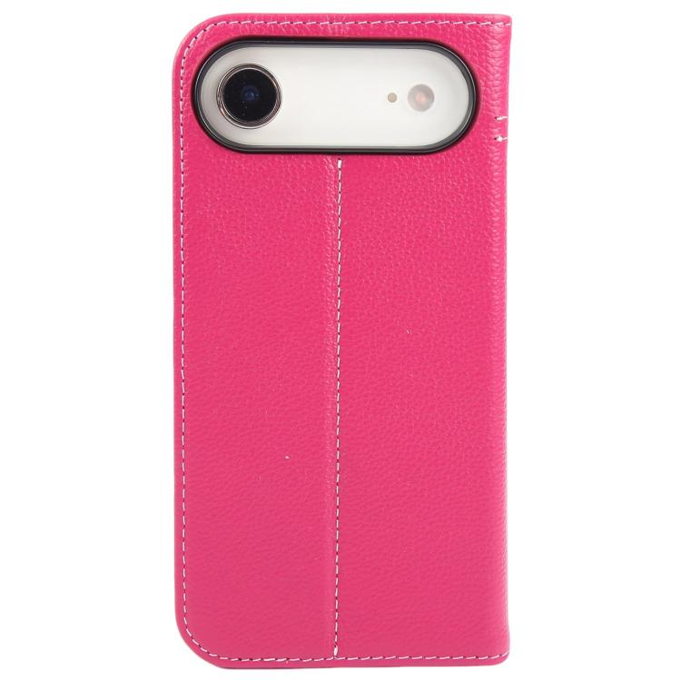 For iPhone Air GEBEI Top-grain Horizontal Flip Leather Phone Case(Rose Red) by GEBEI