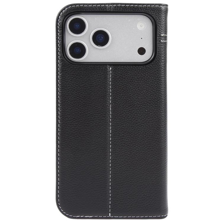 For iPhone 17 Pro Max GEBEI Top-grain Horizontal Flip Leather Phone Case(Black) by GEBEI