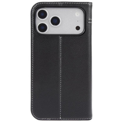 For iPhone 17 Pro Max GEBEI Top-grain Horizontal Flip Leather Phone Case(Black) by GEBEI
