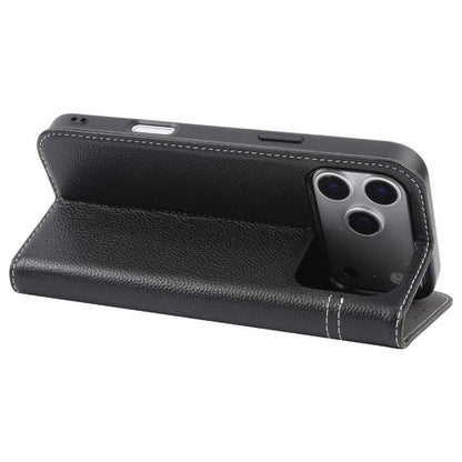 For iPhone 17 Pro Max GEBEI Top-grain Horizontal Flip Leather Phone Case(Black) by GEBEI