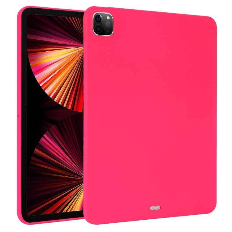 For iPad Pro 11 2022 / 2021 / 2020 Oil Spray Skin-friendly TPU Tablet Case(Rose Red) by bashfashion