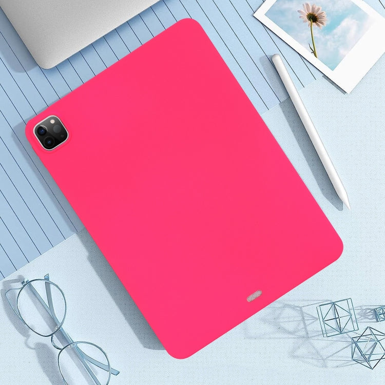 For iPad Pro 11 2022 / 2021 / 2020 Oil Spray Skin-friendly TPU Tablet Case(Rose Red) by bashfashion