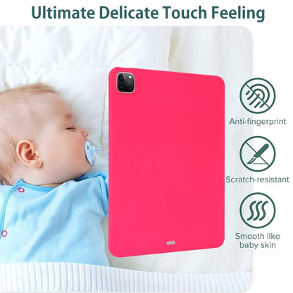 For iPad Air / Air 2 / 9.7 2017 / 2018 Oil Spray Skin-friendly TPU Tablet Case(Rose Red) by bashfashion