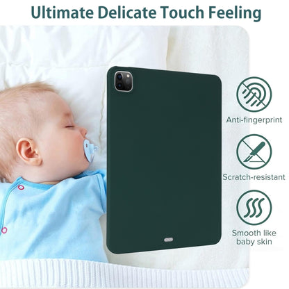 For iPad mini 5 / 4 / 3 / 2 Oil Spray Skin-friendly TPU Tablet Case(Deep Green) by bashfashion