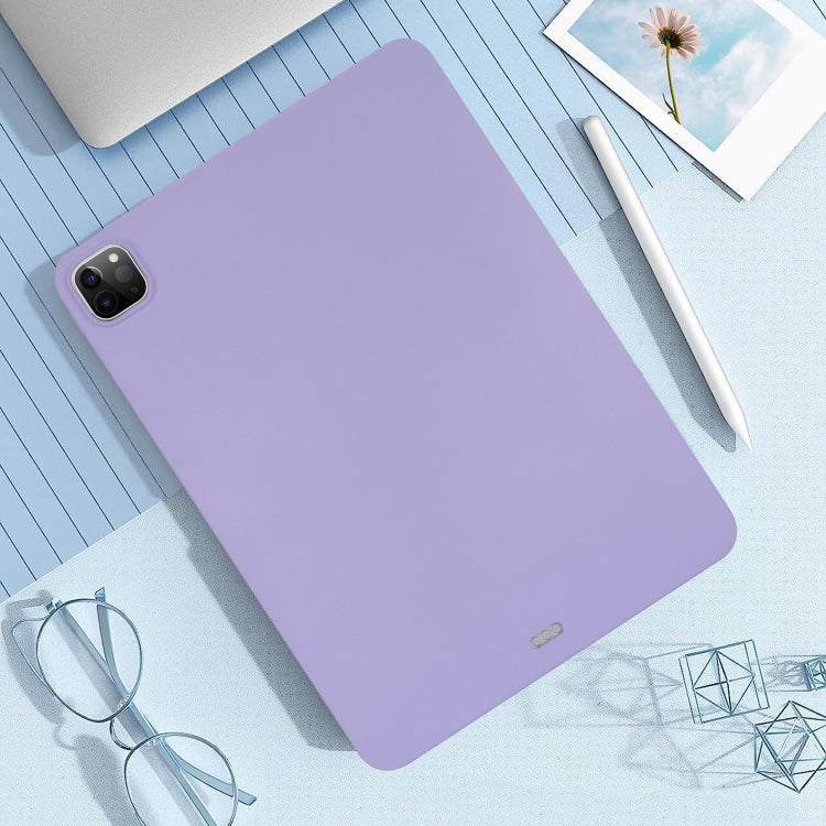For iPad Air 10.9 2022 / Pro 11 2018 Oil Spray Skin-friendly TPU Tablet Case(Purple) by bashfashion