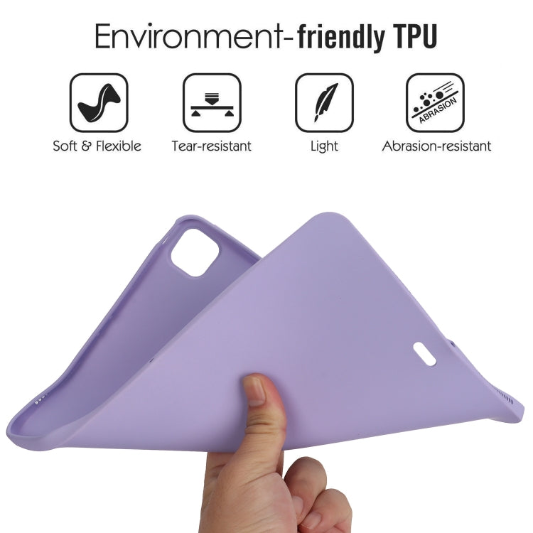 For iPad Air 10.9 2022 / Pro 11 2018 Oil Spray Skin-friendly TPU Tablet Case(Purple) by bashfashion