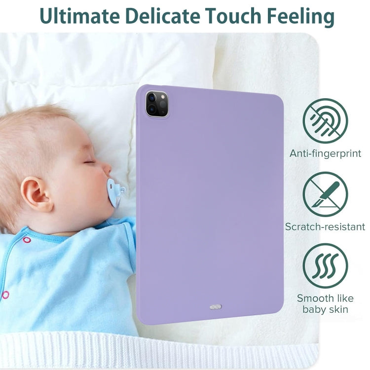 For iPad Air 10.9 2022 / Pro 11 2018 Oil Spray Skin-friendly TPU Tablet Case(Purple) by bashfashion