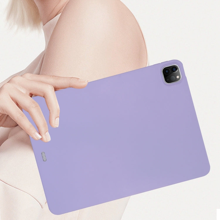 For iPad Air 10.9 2022 / Pro 11 2018 Oil Spray Skin-friendly TPU Tablet Case(Purple) by bashfashion