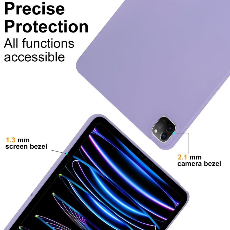 For iPad Air 10.9 2022 / Pro 11 2018 Oil Spray Skin-friendly TPU Tablet Case(Purple) by bashfashion
