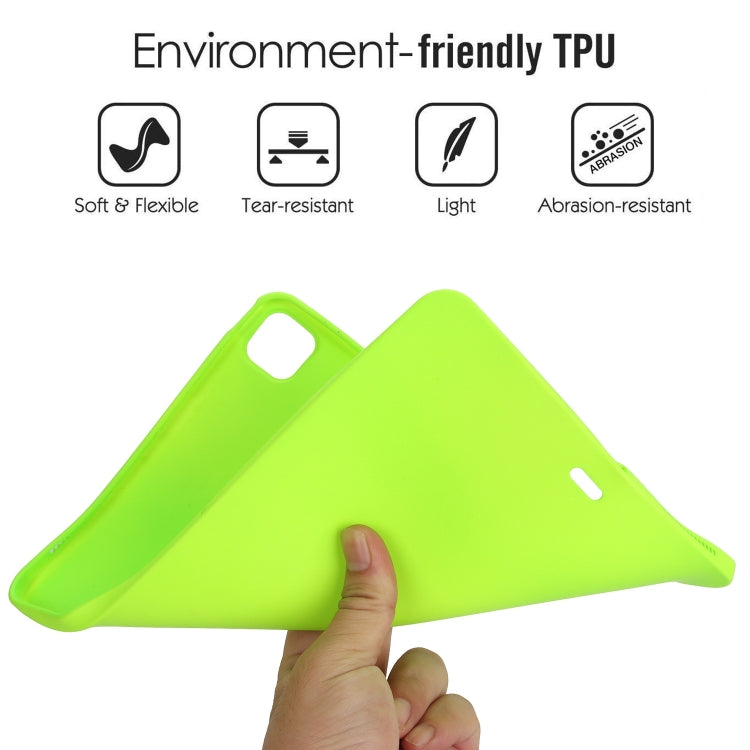 For iPad Air 3 10.5 2019 Oil Spray Skin-friendly TPU Tablet Case(Fluorescent Green) by bashfashion