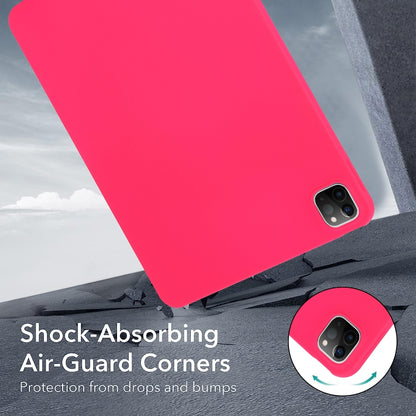 For iPad Air 11 2024 / 2025 Oil Spray Skin-friendly TPU Tablet Case(Rose Red) by bashfashion