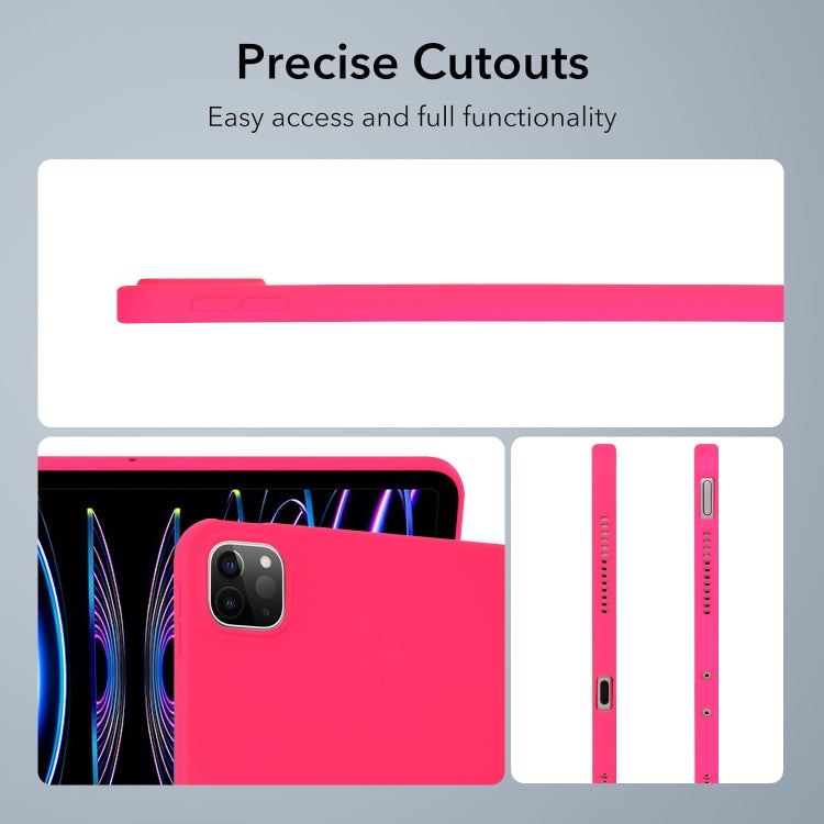 For iPad Air 11 2024 / 2025 Oil Spray Skin-friendly TPU Tablet Case(Rose Red) by bashfashion