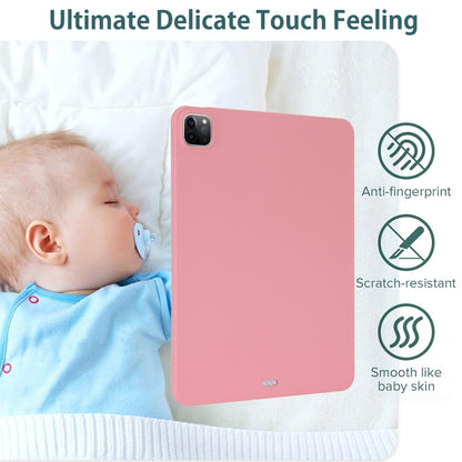 For iPad Air 13 2024 / Air 13 2025 Oil Spray Skin-friendly TPU Tablet Case(Pink) by bashfashion