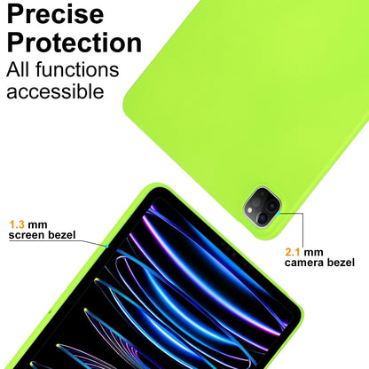 For iPad Pro 11 2025 / 2024 Oil Spray Skin-friendly TPU Tablet Case(Fluorescent Green) by bashfashion