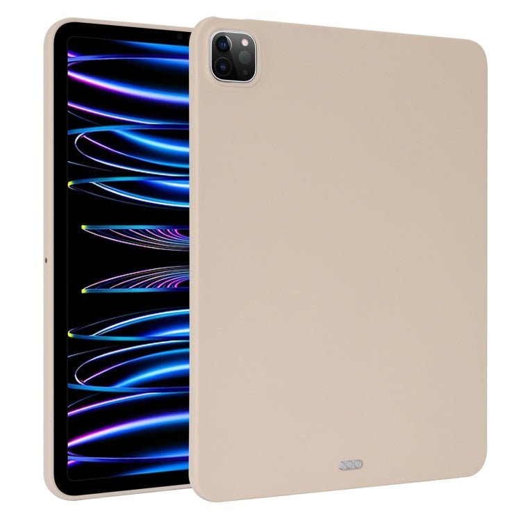 For iPad Pro 12.9 2018/2020/2021/2022 Oil Spray Skin-friendly TPU Tablet Case(Milk White) by bashfashion