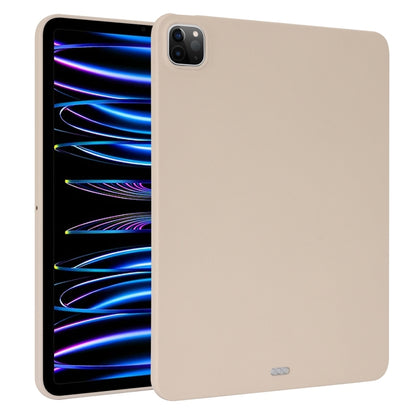 For iPad Pro 12.9 2018/2020/2021/2022 Oil Spray Skin-friendly TPU Tablet Case(Milk White) by bashfashion