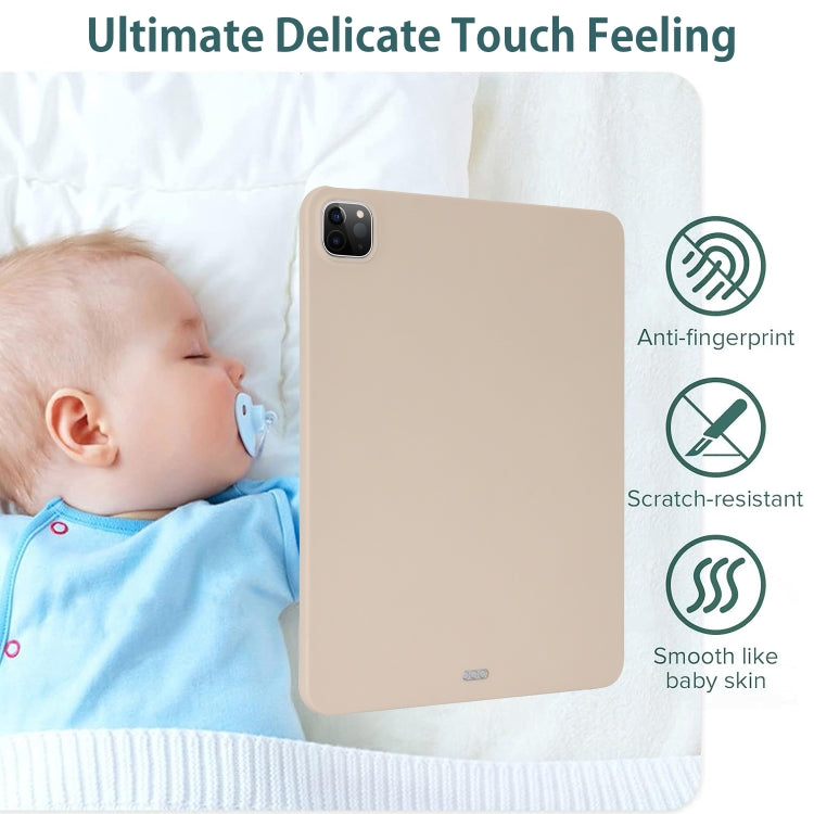 For iPad Pro 12.9 2018/2020/2021/2022 Oil Spray Skin-friendly TPU Tablet Case(Milk White) by bashfashion